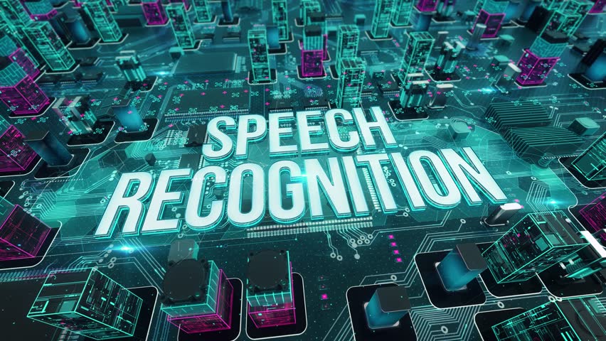 Speech Recognition with digital technology hitech concept. 3D Illustration | Shutterstock HD Video #1111914621