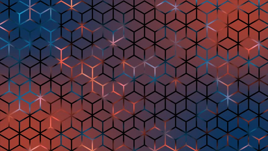 Animated Futuristic colourful sci-fi technology background with hexagonal pattern	 | Shutterstock HD Video #1111924585