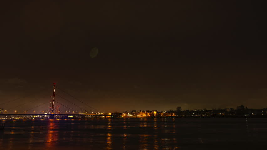 Time Lapse: Dusseldorf at night, Germany | Shutterstock HD Video #1111925847