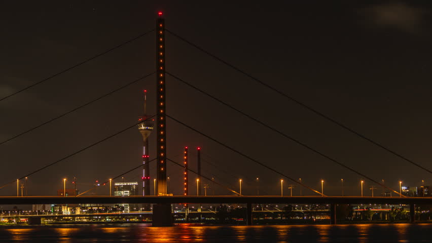 Time Lapse: Dusseldorf at night, Germany | Shutterstock HD Video #1111925853