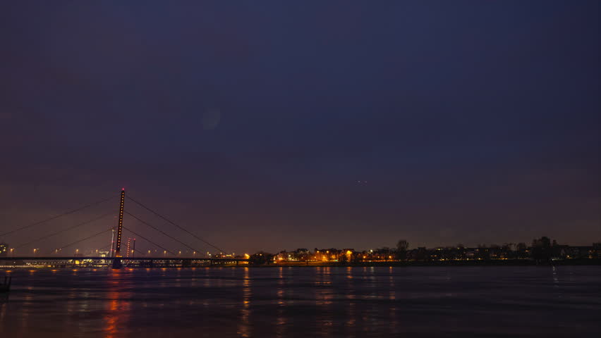 Time Lapse: Dusseldorf at night, Germany | Shutterstock HD Video #1111925863