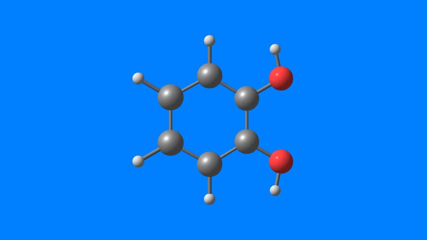 Catechol molecule rotating video Full HD | Shutterstock HD Video #1111927263