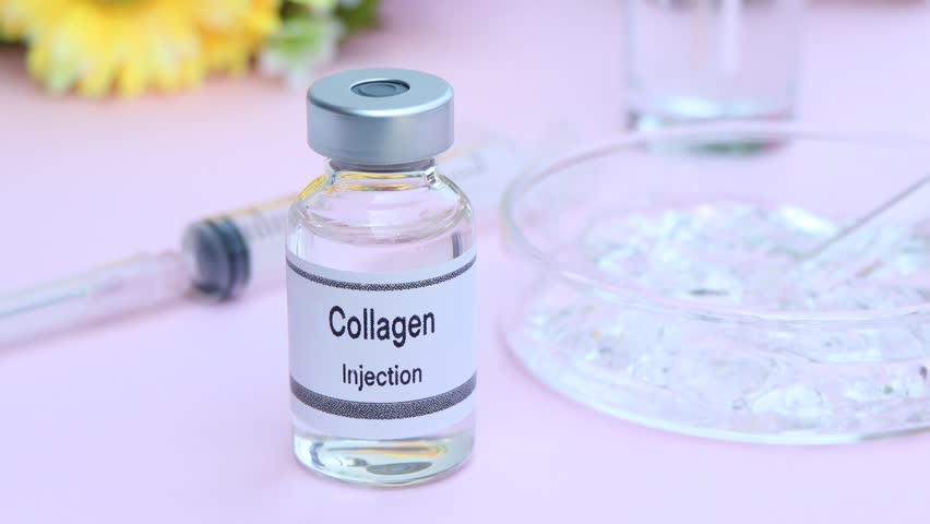 Collagen in a vial, Substances used for injection to treat or medical beauty enhancement, beauty product | Shutterstock HD Video #1111928627