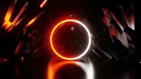 Orange and White Abstract Environment Background VJ Loop in 4K