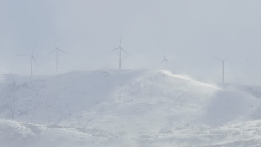 wind power plant on montain