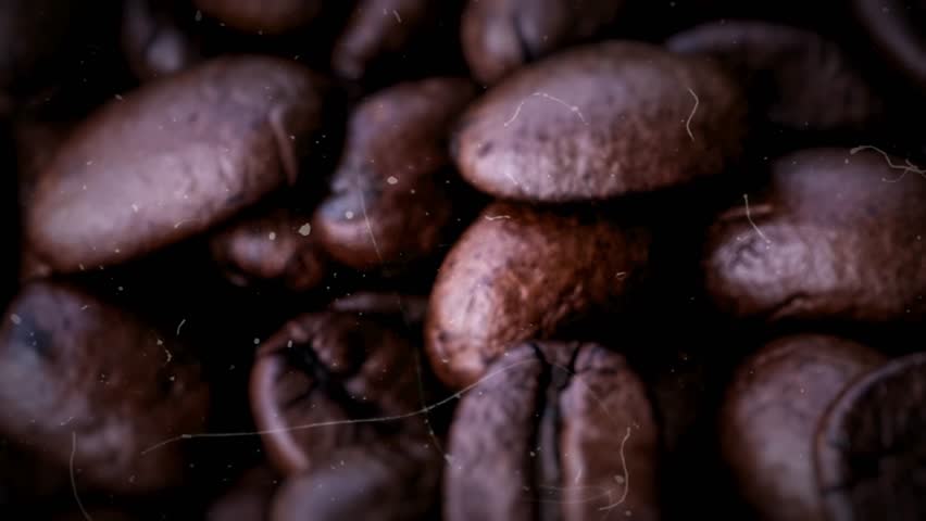 Coffee animated background. Stop Motion  video.   Top view of freshly roasted coffee beans 
 | Shutterstock HD Video #1111935939