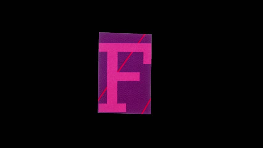 Uppercase F Letter in Paper Cut Letter. Ransom Letter style. Magazine Cut Outs. Dynamic Scrolling loop.