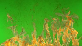 Super slow motion of fire flames on green screen background. Filmed on high speed cinema camera at 1000 fps - Powered by Shutterstock - Get 15% off with code: PIKWIZARD15