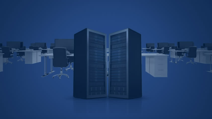 Animation of envelope icon and data processing over computer servers. Global computing, digital interface and data processing concept digitally generated video. | Shutterstock HD Video #1111945225