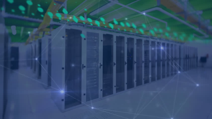 Animation of data processing over computer servers. Global computing, digital interface and data processing concept digitally generated video. | Shutterstock HD Video #1111945273