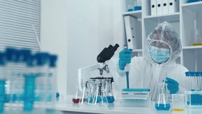 In the high tech laboratory, genetic engineering research is carried out for improvement and treatment. Scientists analyze the virus and work on methods to treat and prevent it. - Powered by Shutterstock - Get 15% off with code: PIKWIZARD15