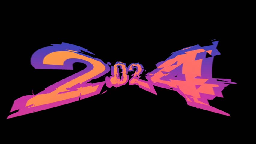2024 Happy New year text effect Cinematic Title Trailer animation golden. 2024 animation Isolated on Black background, Festive illustration of golden metallic numbers 2024 | Shutterstock HD Video #1111956585