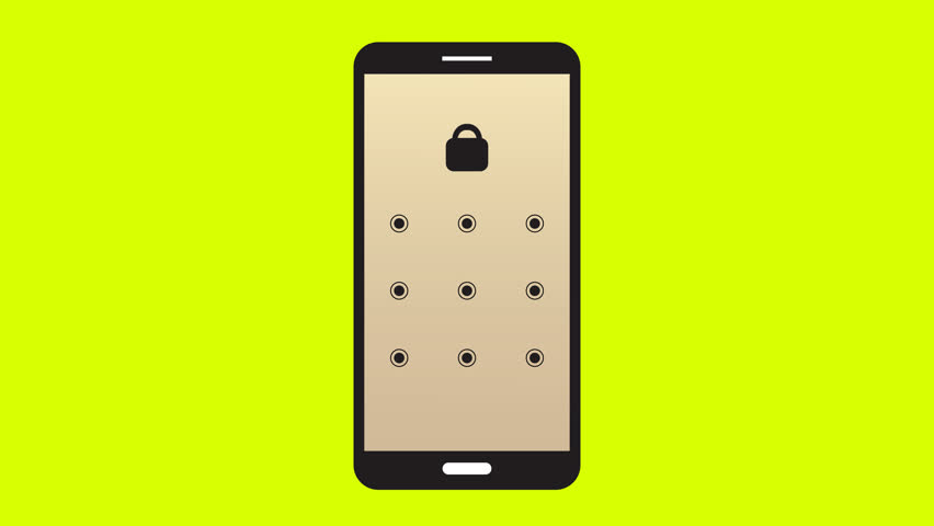 Smartphone Pattern Lock security animation Green screen. Mobile security protection and safety screen lock password. Unlock Passcode interface. Phone pattern authentication touchscreen Cyber security. Royalty-Free Stock Footage #1111956881