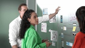 Professional business team share idea by using Ux and Ui design. Group of business people brainstorming about marketing plan. Diverse business people finding solution by using mind map. Manipulator. - Powered by Shutterstock - Get 15% off with code: PIKWIZARD15