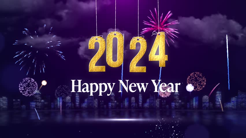 2024 calendar, 2024 new year, 2024 typography, 2024 year, animation, background, cartoon, celebrate, celebration, cheerful, concept, event, gold, greeting, happiness, happy, happy new year, holiday