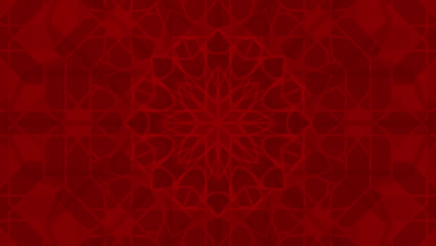 Red islamic ramadan shapes neon light flying tunnel moving into the distance, neon geometric background, abstract 3D background with spectral metal glow, long tunnel | Shutterstock HD Video #1111959875