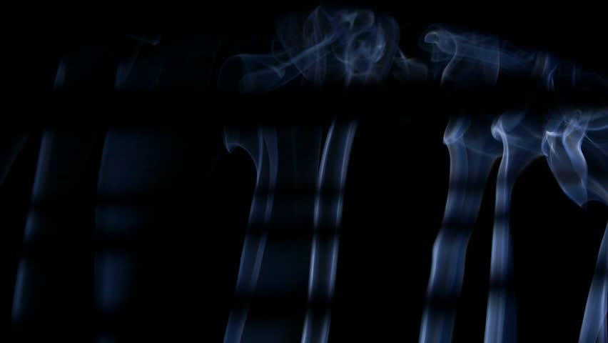 Abstract white clouds of smoke, blue fog, steam, mist texture with black shadows | Shutterstock HD Video #1111962319