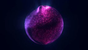 Abstract glowing sphere, energy ball shines brightly with rays of light, magic waves from particles and dots, abstract atomic science background, seamless loop - Powered by Shutterstock - Get 15% off with code: PIKWIZARD15