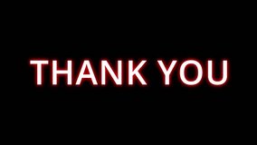 Animated thank you with blur fade in text effect in 10 different languages using red neon color and black background - Powered by Shutterstock - Get 15% off with code: PIKWIZARD15
