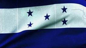 honduras flag waving closeup. Highly Detail 3D Rendered video footage for national or government celebration, patriotism and social media content.
