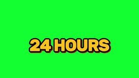 Green screen open 24 hours suitable for shop, opening video for advertising