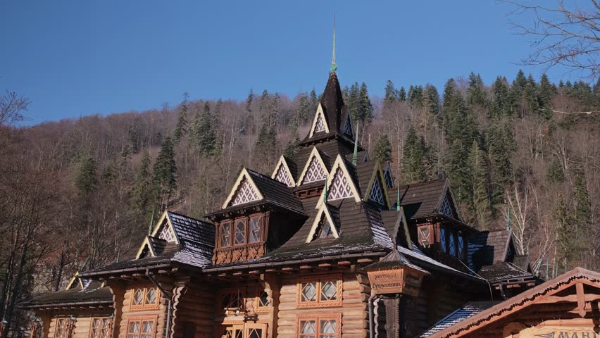 Old Hutsul building in the Carpathians