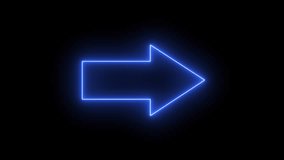 4K abstract blue neon arrow loading icon and uploading animation. Neon arrow showing the direction on a transparent background - Powered by Shutterstock - Get 15% off with code: PIKWIZARD15