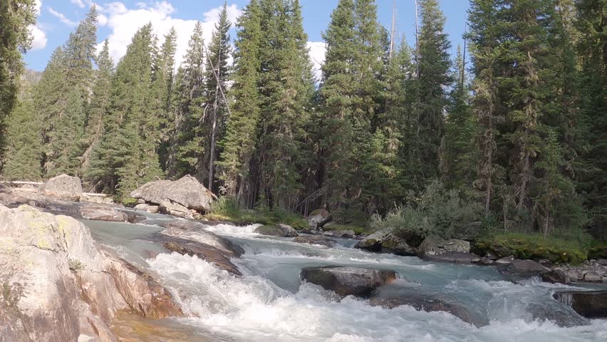 Green River, Wind River Range, Wyoming - Time Lapse of Water Flowing