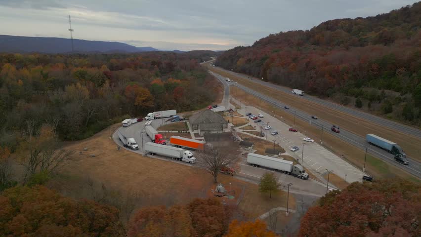 rest area for trucks and cars
