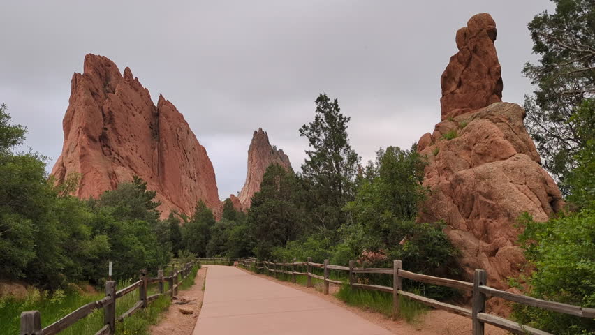 Trail in the Garden of the Gods at Colorado Springs  (Colorado Springs, Colorado, United States of America)