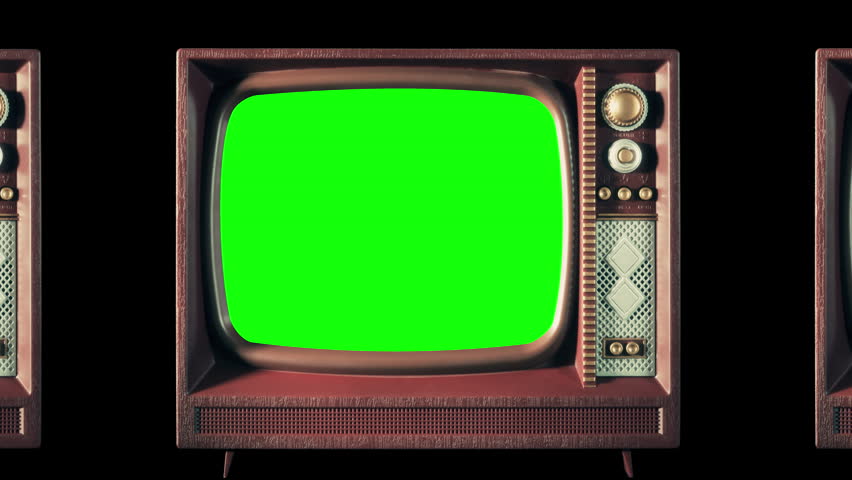 A retro vintage TV (1950s toy), showing a convex green screen, repeated and scrolling from right to left, over a black background.
 | Shutterstock HD Video #1112018027