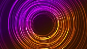 Violet orange minimal round lines abstract futuristic tech background. Seamless looping geometric glowing motion design. Video animation Ultra HD 4K 3840x2160