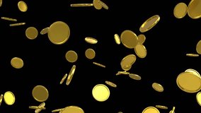 3d gold coins rain green screen and overlay animation video with the same duration. - Powered by Shutterstock - Get 15% off with code: PIKWIZARD15