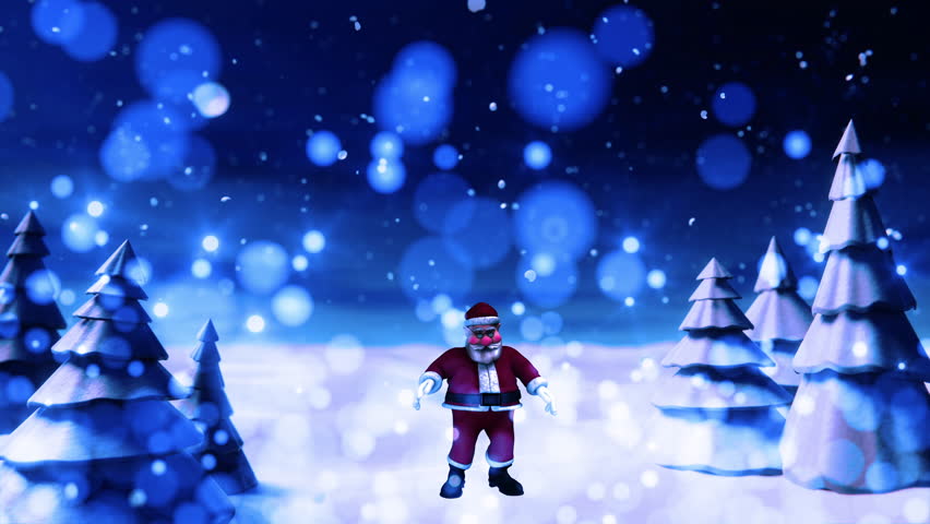 Funny Santa Claus dancing in the Christmas winter forest | Shutterstock HD Video #1112043279