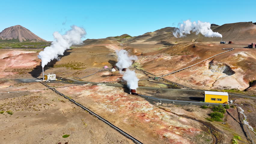 Geothermal Energy Power Plant Working in Iceland, Future Green Energy