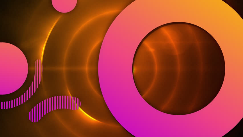 Animation of loading circles and circular tunnel against black background. Digitally generated, hologram, illustration, illuminated, business, progress, futuristic and technology concept. | Shutterstock HD Video #1112045823