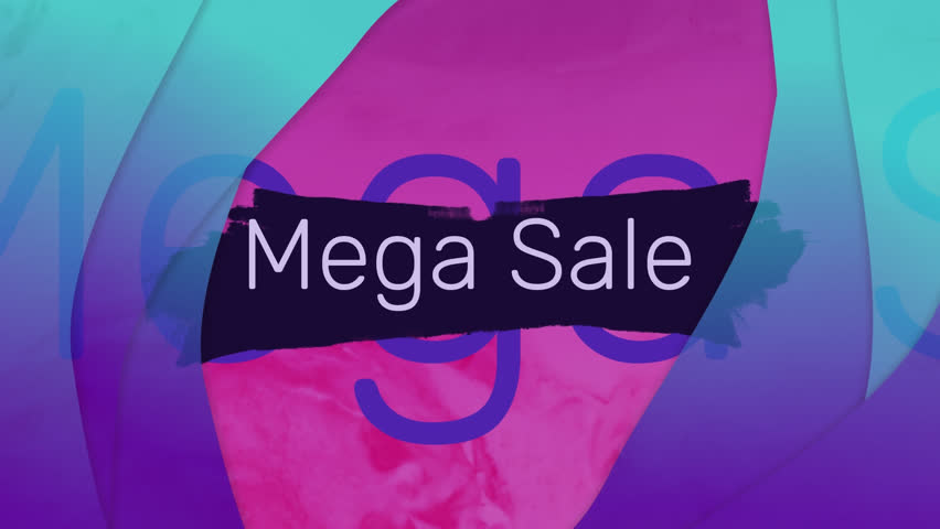 Animation of mega sale texts over circular tunnel against pink background. Digitally generated, hologram, illustration, discount, marketing, shopping and advertisement concept. | Shutterstock HD Video #1112046237