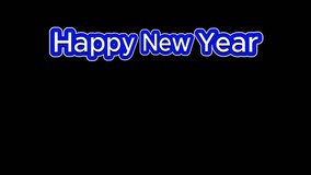 2024 new year video with black screen background