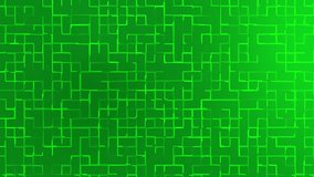 Animated Dark Green abstract geometric shapes technology background, grid texture tech background