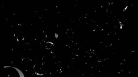 Silver Confetti Falling on a a Black, Green, Blue and White Background. - Powered by Shutterstock - Get 15% off with code: PIKWIZARD15