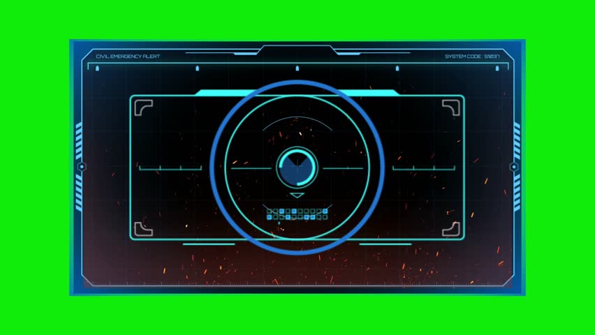 Green screen video with cool modern HUD radar digital illustration design.  very suitable for video editing material. | Shutterstock HD Video #1112076535