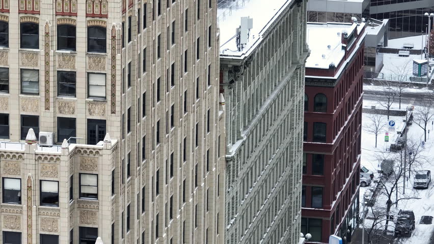 spokane street view above aerial downtown