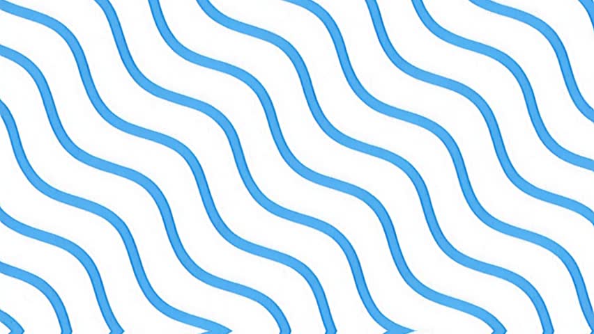 Trendy retro wavy pattern background with gently moving cutout shapes in vintage color tones. This simple abstract motion background animation