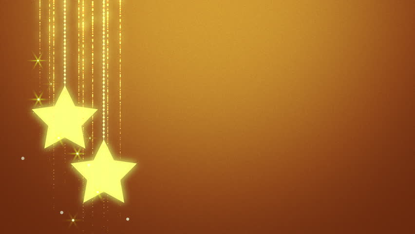 A shining golden star hangs on a string against a brown background, radiating brightness and standing out with its captivating glow Royalty-Free Stock Footage #1112082191