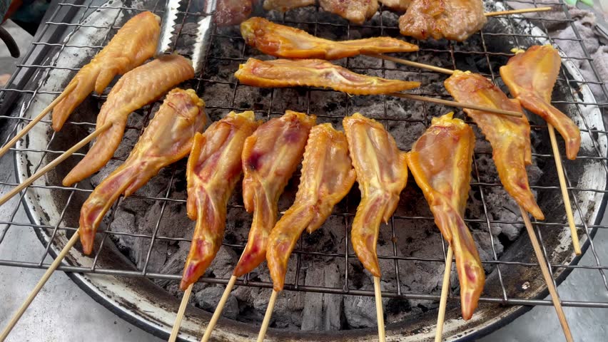 Street Food, Kitchen With Street Food, Cooking Meat...,Bangkok | Shutterstock HD Video #1112087997