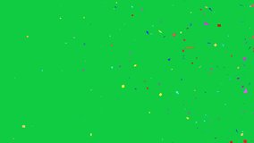 4K vertical. seamless looping of particle animation of colorful confetti falling down decoration for party celebration isolated on chroma key green screen background for overlay motion graphic - Powered by Shutterstock - Get 15% off with code: PIKWIZARD15