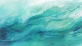 Abstract Gradient Seamless Looped Animation Background. flowing Fluid waves. Soft water gradient. Screensaver. blue, green colors animated stock footage. live Wallpaper, Liquid beautiful Pattern
