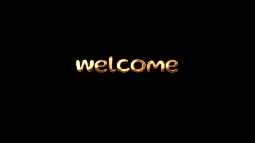 A video player with the word "welcome" displayed on it. Suitable for websites, apps, and presentations welcoming users or introducing content in a friendly and inviting manner.