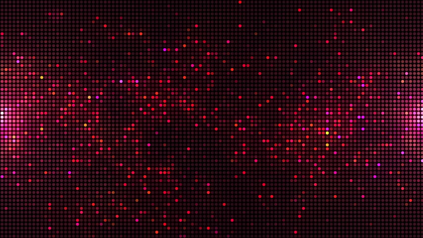 Shiny glowing red neon disco LED lights retro party background. Full HD motion background animation.