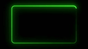 Rectangle glowing neon frame background.